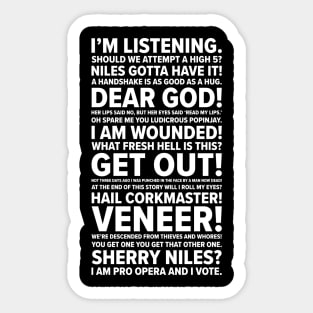 Frasier Quotes Sticker